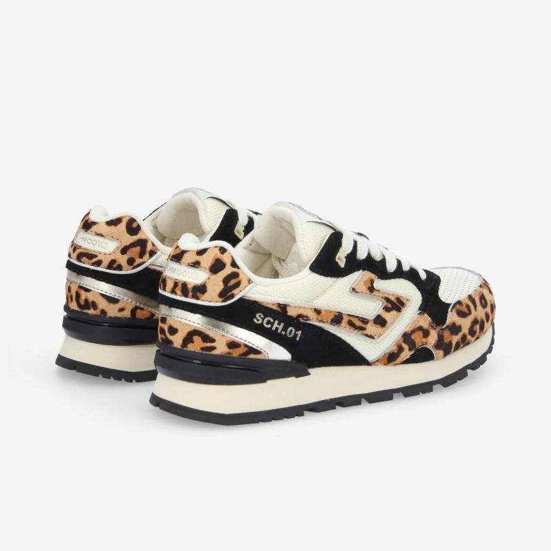 CAPE CODE RUNNER W - P.LEO/MESH/SUED -  LEOPARD/BLANC/NOIR